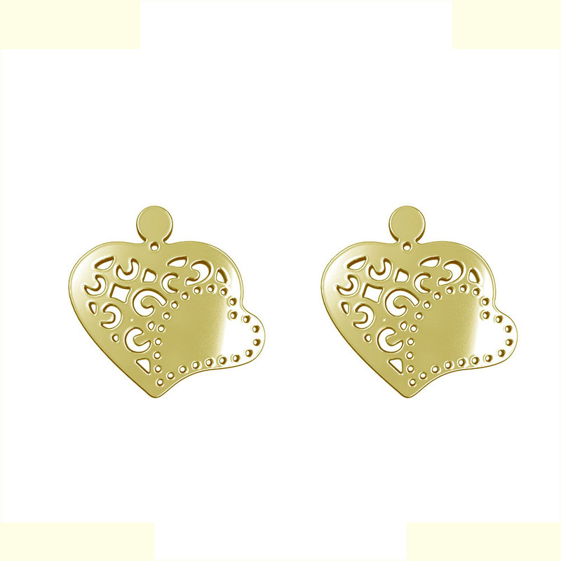 گوشواره طلا 18 عیار زنانه مدوپد مدل قلب کد GA1-11654 گوشواره طلا 18 عیار زنانه مدوپد مدل قلب کد GA1-11654