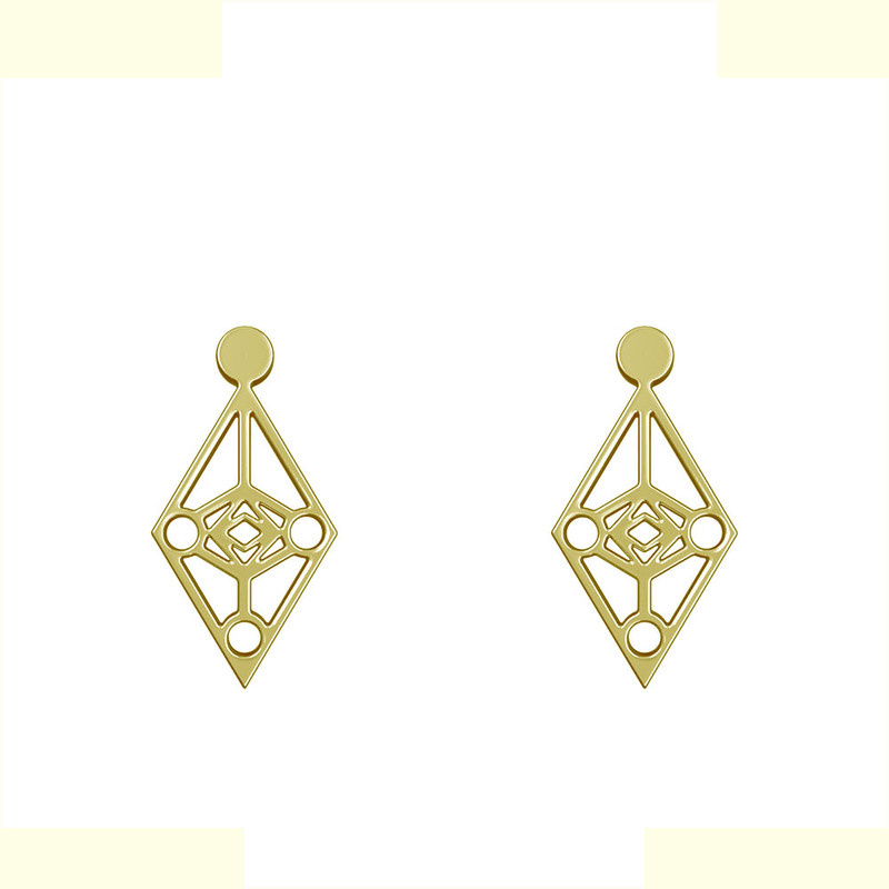 گوشواره طلا 18 عیار زنانه مدوپد مدل لوزی کد GA1-11682 گوشواره طلا 18 عیار زنانه مدوپد مدل لوزی کد GA1-11682