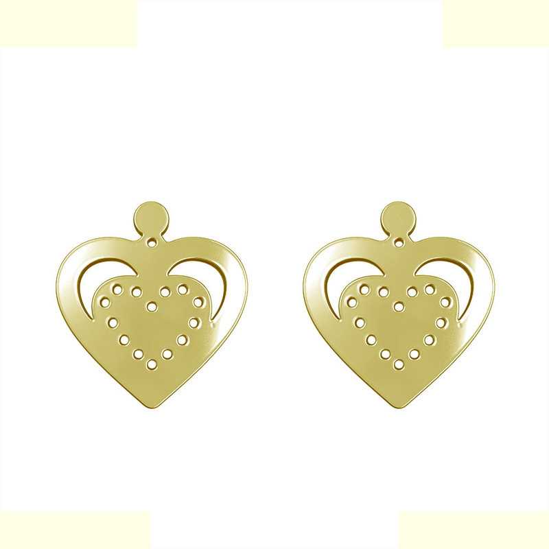 گوشواره طلا 18 عیار زنانه مدوپد مدل قلب کد GA1-11693 گوشواره طلا 18 عیار زنانه مدوپد مدل قلب کد GA1-11693