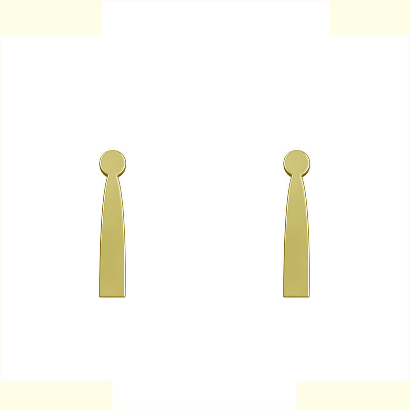 گوشواره طلا 18 عیار زنانه مدوپد مدل مستطیل کد GA1-11806