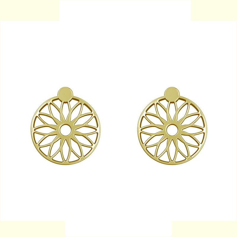 گوشواره طلا 18 عیار زنانه مدوپد مدل خورشید کد GA1-11814 گوشواره طلا 18 عیار زنانه مدوپد مدل خورشید کد GA1-11814