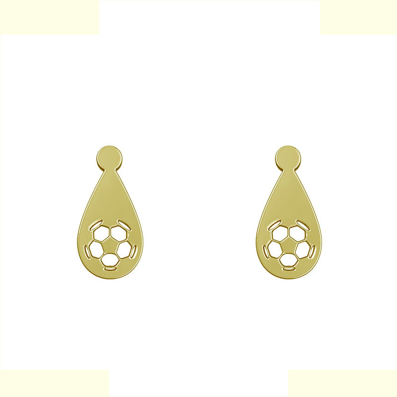 گوشواره طلا 18 عیار زنانه مدوپد مدل توپ فوتبال کد GA1-11902