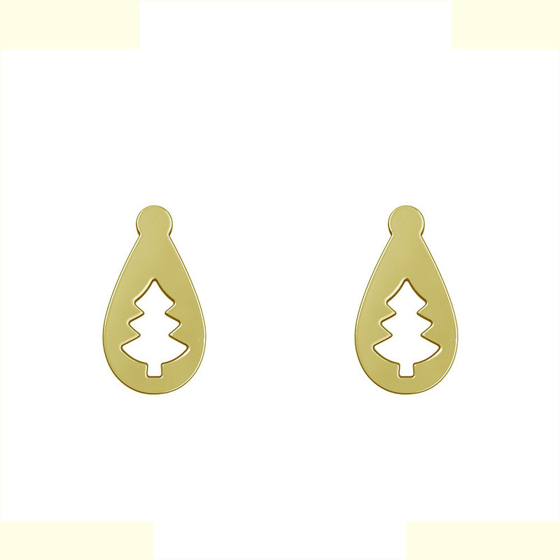 گوشواره طلا 18 عیار زنانه مدوپد مدل درخت کد GA1-11909 گوشواره طلا 18 عیار زنانه مدوپد مدل درخت کد GA1-11909