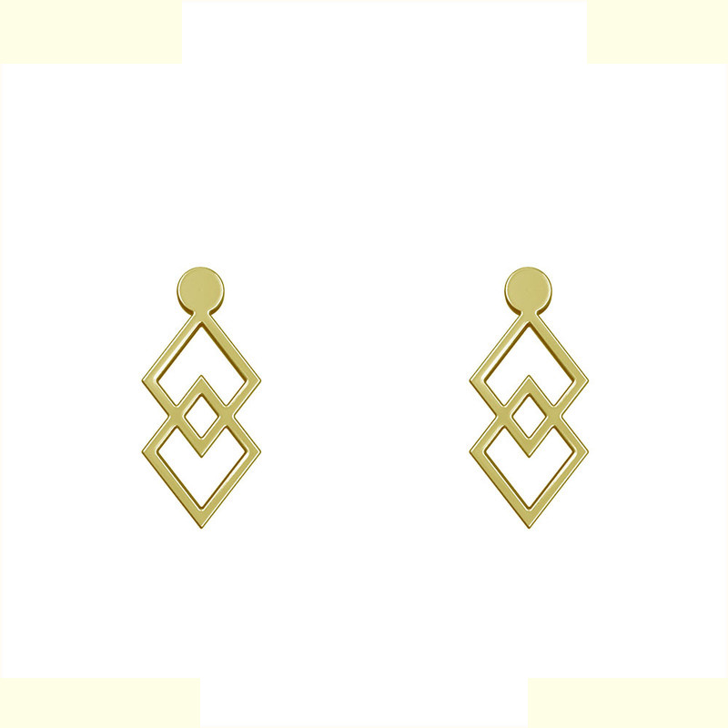 گوشواره طلا 18 عیار زنانه مدوپد مدل لوزی کد GA1-12037 گوشواره طلا 18 عیار زنانه مدوپد مدل لوزی کد GA1-12037