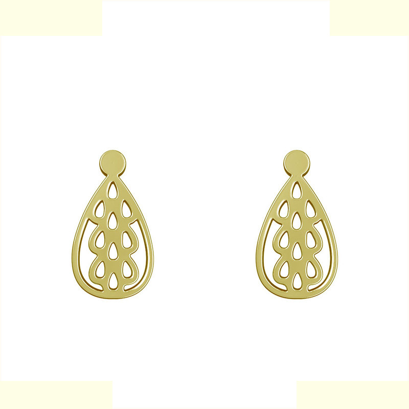 گوشواره طلا 18 عیار زنانه مدوپد مدل اشک کد GA1-12063