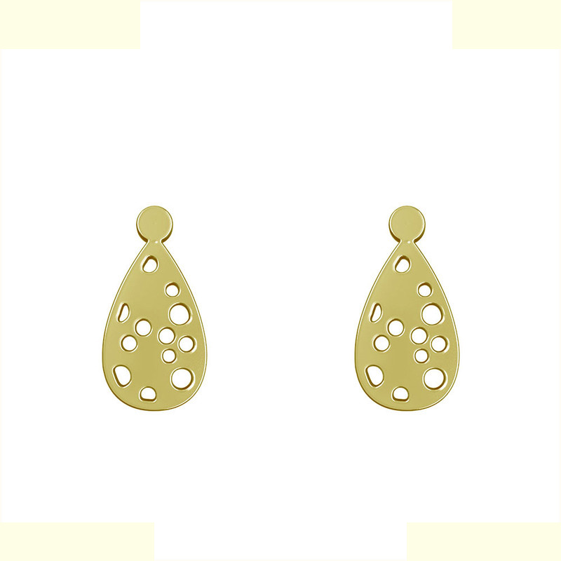 گوشواره طلا 18 عیار زنانه مدوپد مدل اشک کد GA1-12064