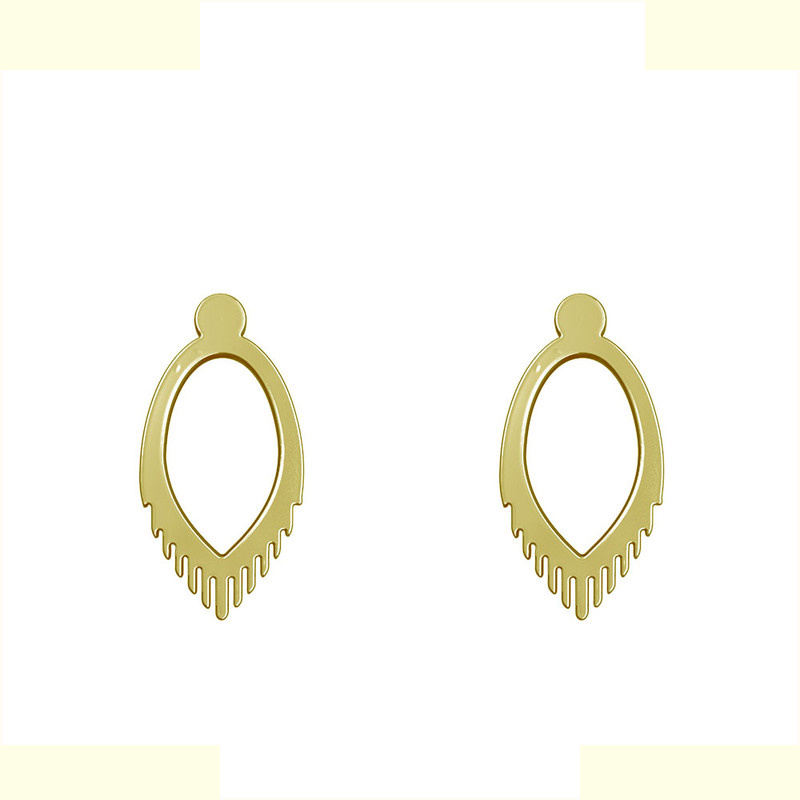 گوشواره طلا 18 عیار زنانه مدوپد مدل اشک کد GA1-12083