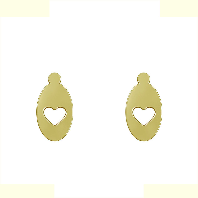 گوشواره طلا 18 عیار زنانه مدوپد مدل قلب کد GA1-12110 گوشواره طلا 18 عیار زنانه مدوپد مدل قلب کد GA1-12110