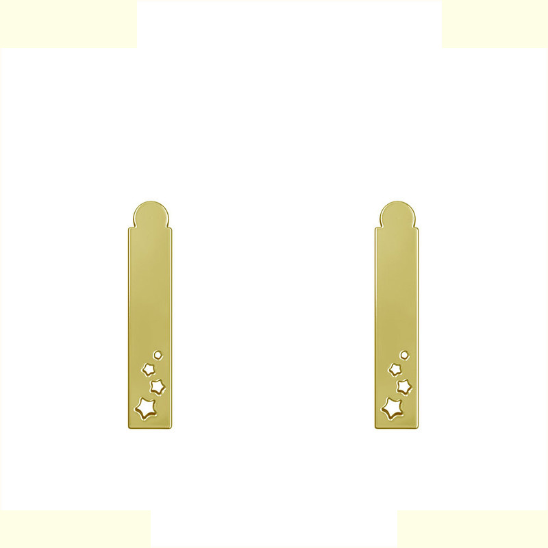 گوشواره طلا 18 عیار زنانه مدوپد مدل مستطیل کد GA1-12134