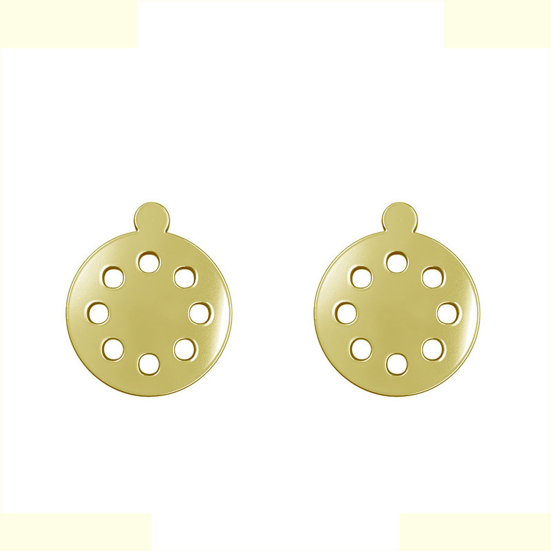 گوشواره طلا 18 عیار زنانه مدوپد مدل دایره کد GA1-12139