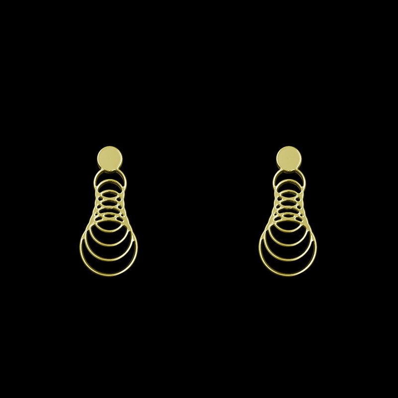 گوشواره طلا 18 عیار زنانه مدوپد مدل دایره حلقه ای کد GA1-12168 گوشواره طلا 18 عیار زنانه مدوپد مدل دایره حلقه ای کد GA1-12168