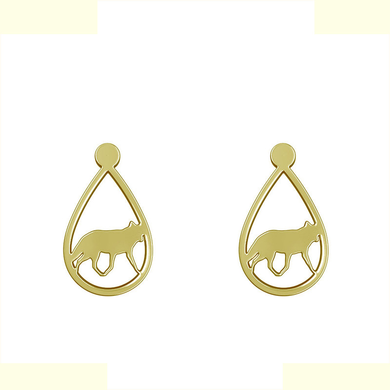 گوشواره طلا 18 عیار زنانه مدوپد مدل روباه کد GA1-12255 گوشواره طلا 18 عیار زنانه مدوپد مدل روباه کد GA1-12255