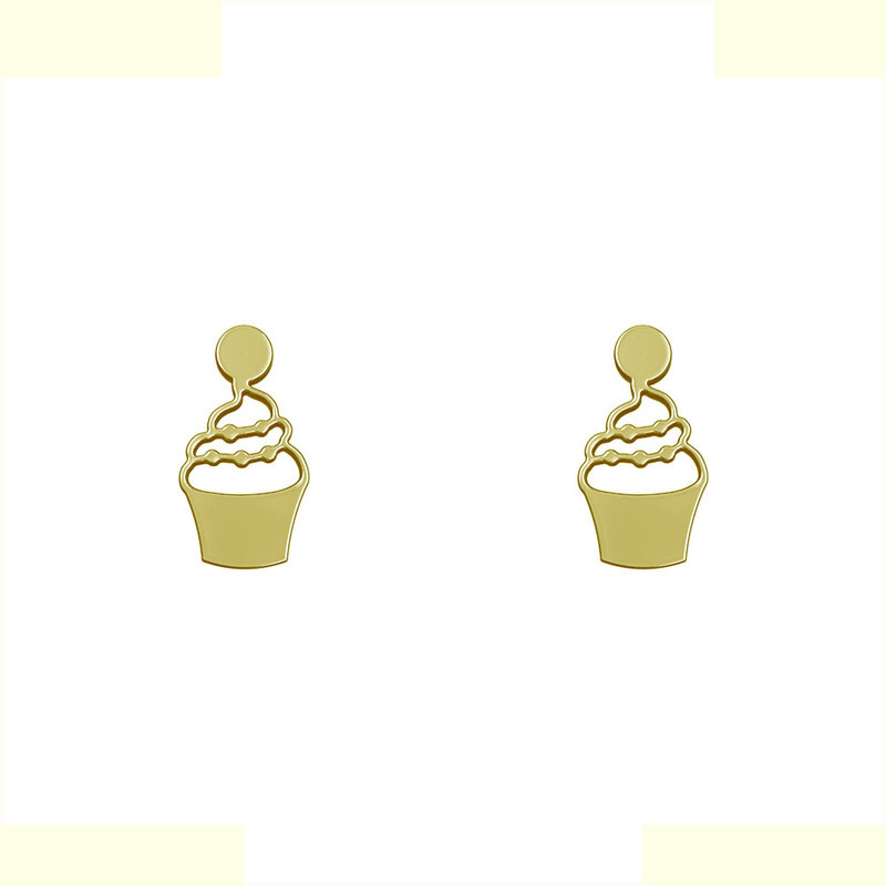 گوشواره طلا 18 عیار زنانه مدوپد مدل بستنی کد GA1-12306