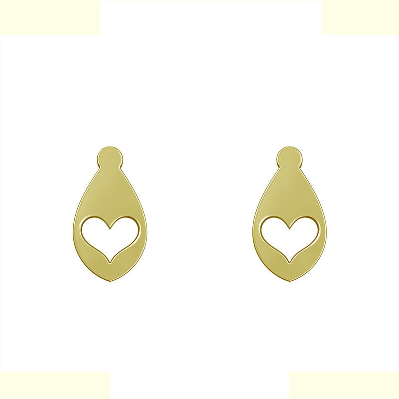 گوشواره طلا 18 عیار زنانه مدوپد مدل قلب کد GA1-12401 گوشواره طلا 18 عیار زنانه مدوپد مدل قلب کد GA1-12401