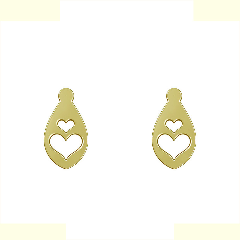 گوشواره طلا 18 عیار زنانه مدوپد مدل قلب کد GA1-12421 گوشواره طلا 18 عیار زنانه مدوپد مدل قلب کد GA1-12421