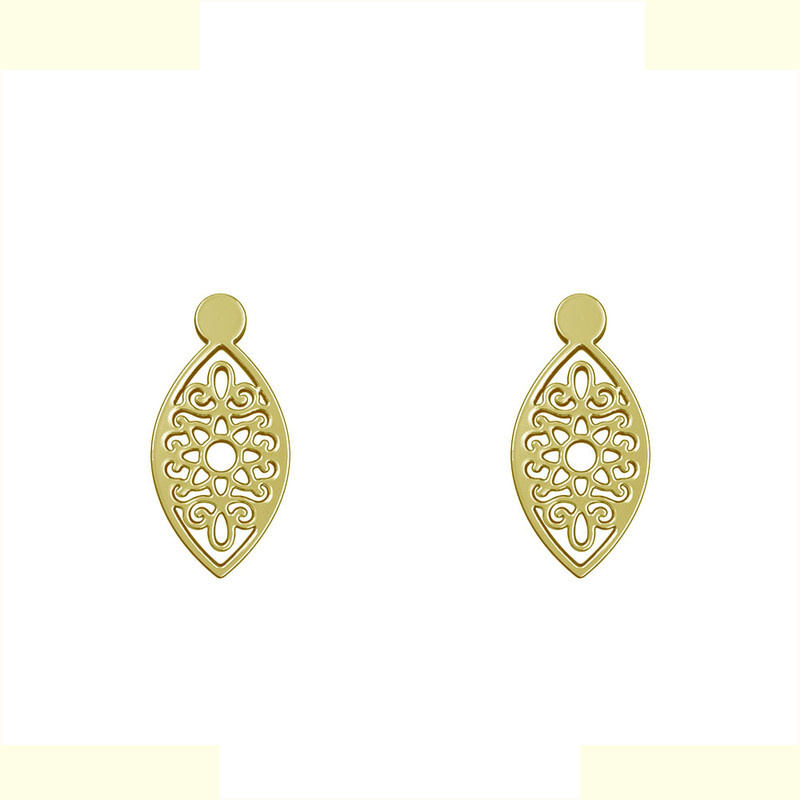 گوشواره طلا 18 عیار زنانه مدوپد مدل اسلیمی کد GA1-12659 گوشواره طلا 18 عیار زنانه مدوپد مدل اسلیمی کد GA1-12659