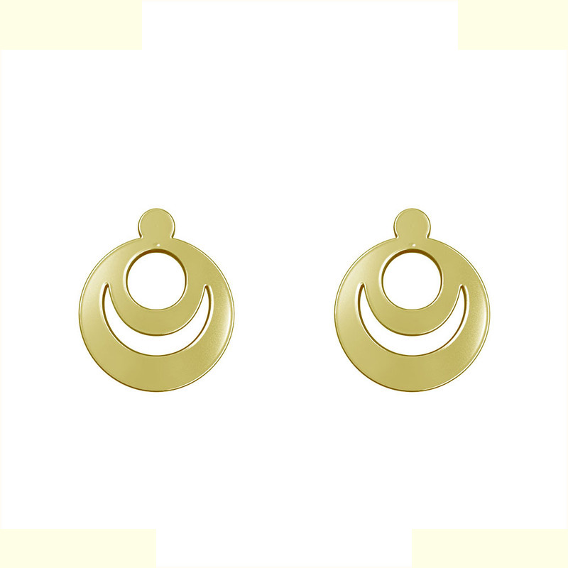 گوشواره طلا 18 عیار زنانه مدوپد مدل دایره کد GA1-12691