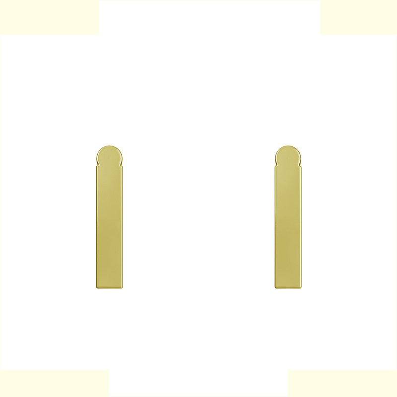 گوشواره طلا 18 عیار زنانه مدوپد مدل مستطیل کد GA1-12706