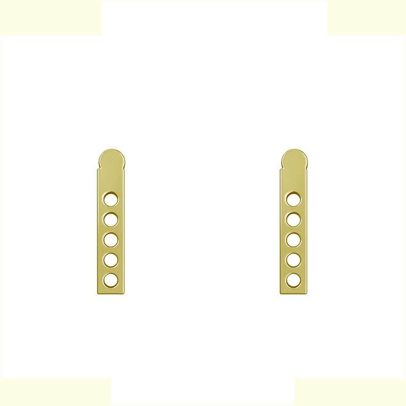 گوشواره طلا 18 عیار زنانه مدوپد مدل مستطیل و دایره کد GA1-12727