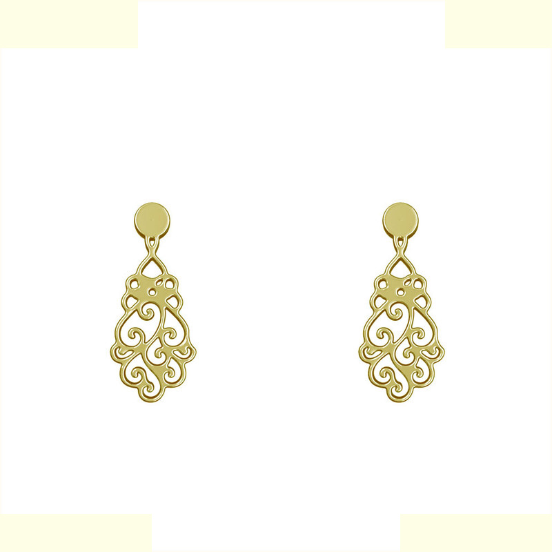 گوشواره طلا 18 عیار زنانه مدوپد مدل اسلیمی کد GA1-12752 گوشواره طلا 18 عیار زنانه مدوپد مدل اسلیمی کد GA1-12752