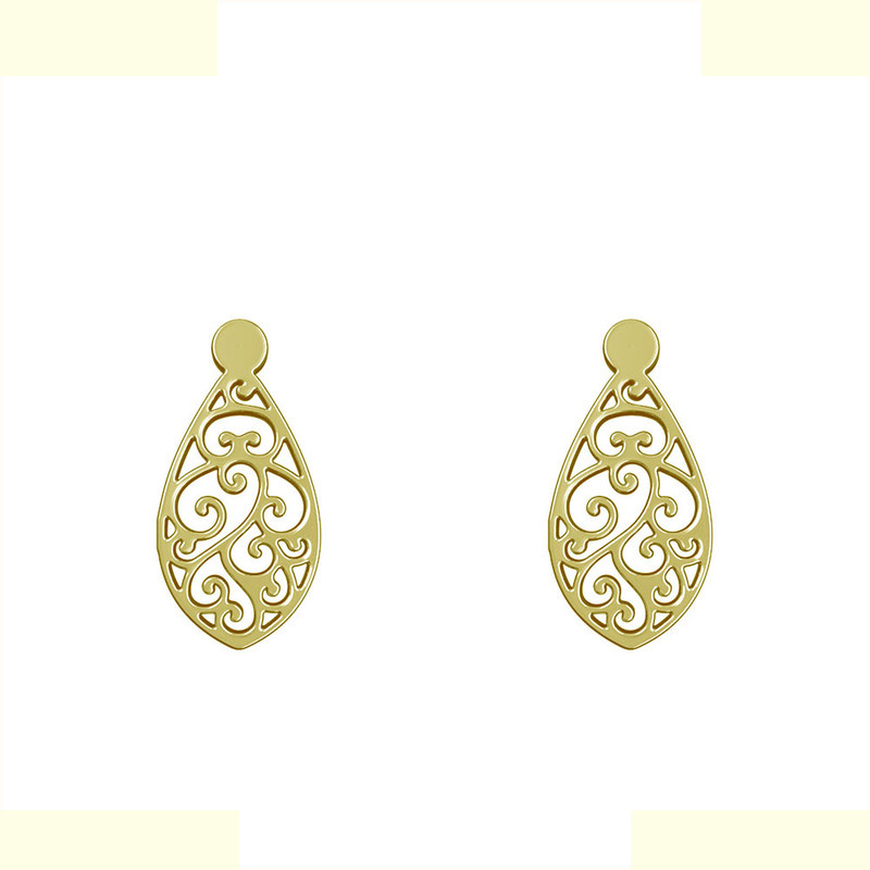 گوشواره طلا 18 عیار زنانه مدوپد مدل اسلیمی کد GA1-12756 گوشواره طلا 18 عیار زنانه مدوپد مدل اسلیمی کد GA1-12756