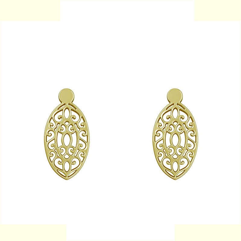 گوشواره طلا 18 عیار زنانه مدوپد مدل اسلیمی کد GA1-12810 گوشواره طلا 18 عیار زنانه مدوپد مدل اسلیمی کد GA1-12810