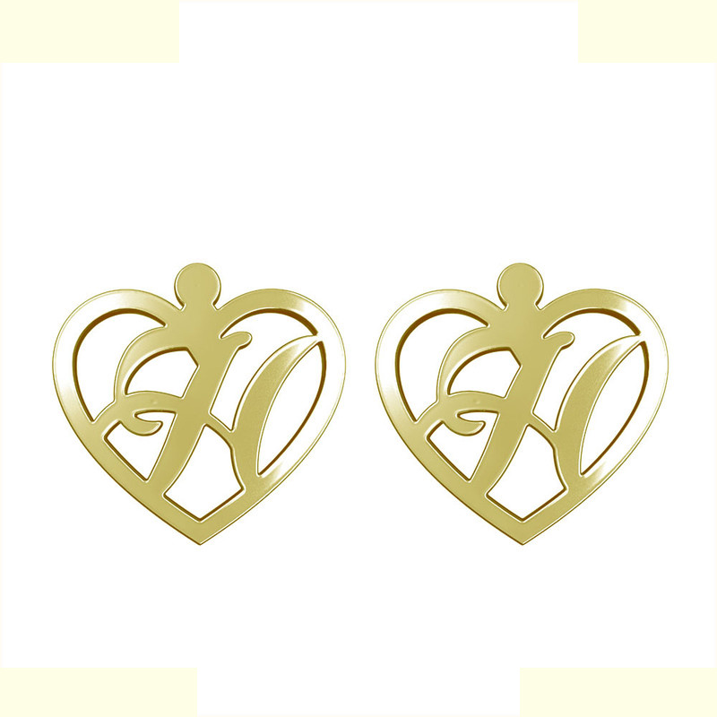 گوشواره طلا 18 عیار زنانه مدوپد مدل حرف H کد GA1-12829 گوشواره طلا 18 عیار زنانه مدوپد مدل حرف H کد GA1-12829