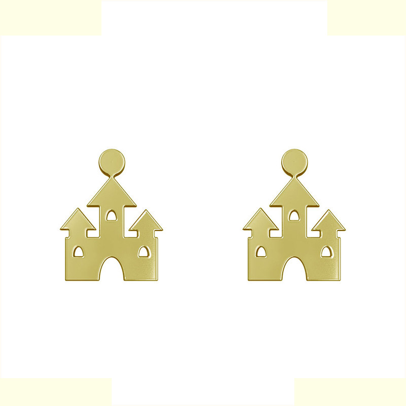 گوشواره طلا 18 عیار زنانه مدوپد مدل خانه کد GA1-12903 گوشواره طلا 18 عیار زنانه مدوپد مدل خانه کد GA1-12903