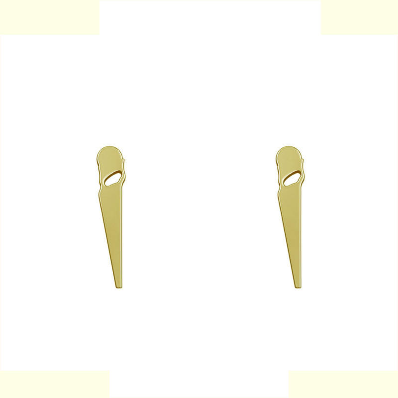 گوشواره طلا 18 عیار زنانه مدوپد مدل اره کد GA1-12915