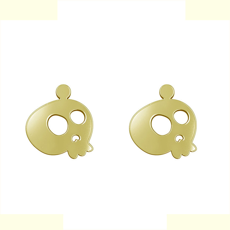 گوشواره طلا 18 عیار زنانه مدوپد مدل جمجمه کد GA1-12924