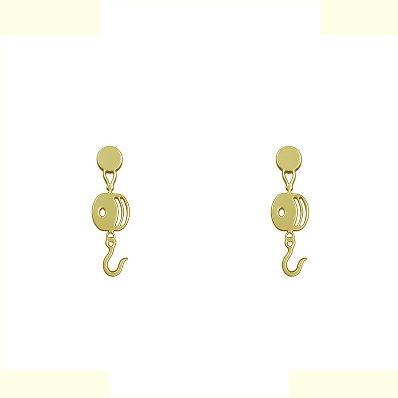 گوشواره طلا 18 عیار زنانه مدوپد مدل قرقره کد GA1-12947 گوشواره طلا 18 عیار زنانه مدوپد مدل قرقره کد GA1-12947