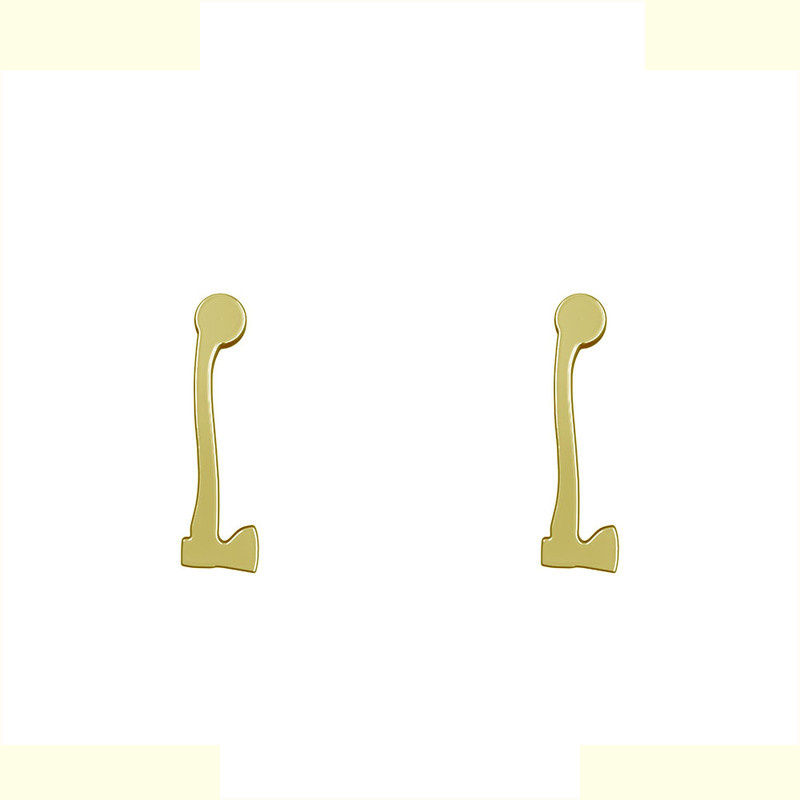 گوشواره طلا 18 عیار زنانه مدوپد مدل تبر کد GA1-12956