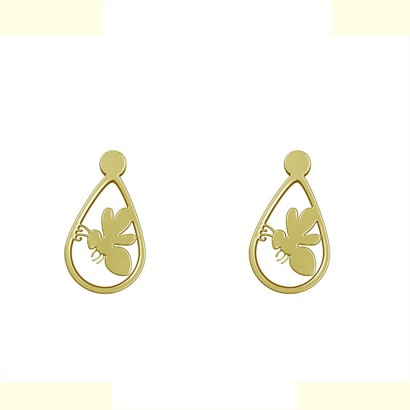 گوشواره طلا 18 عیار زنانه مدوپد مدل زنبور کد GA1-12959