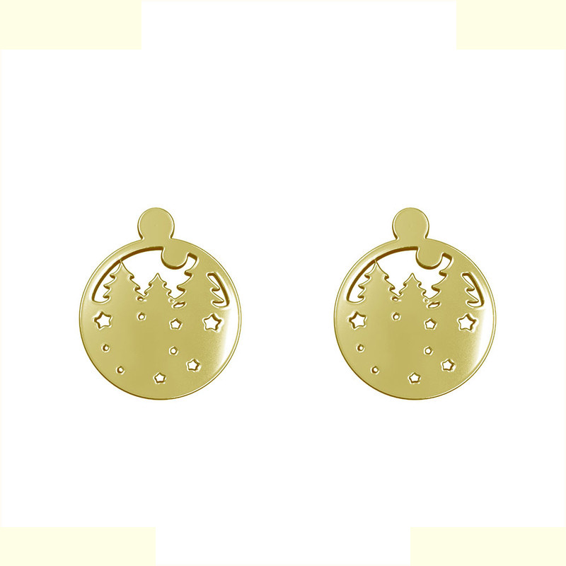 گوشواره طلا 18 عیار زنانه مدوپد مدل درخت کد GA1-12962 گوشواره طلا 18 عیار زنانه مدوپد مدل درخت کد GA1-12962