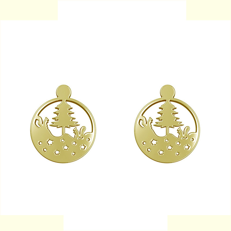 گوشواره طلا 18 عیار زنانه مدوپد مدل درخت کد GA1-12963 گوشواره طلا 18 عیار زنانه مدوپد مدل درخت کد GA1-12963