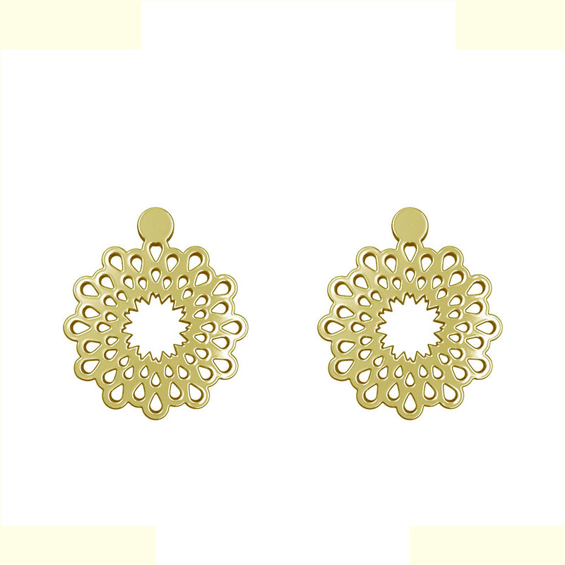 گوشواره طلا 18 عیار زنانه مدوپد مدل گل کد GA1-13068 گوشواره طلا 18 عیار زنانه مدوپد مدل گل کد GA1-13068