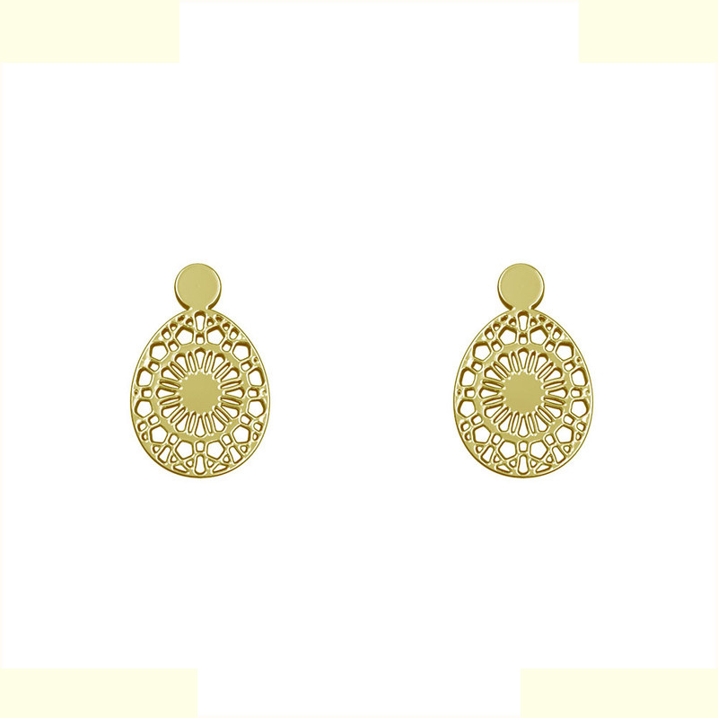 گوشواره طلا 18 عیار زنانه مدوپد مدل هندسی کد GA1-13358 گوشواره طلا 18 عیار زنانه مدوپد مدل هندسی کد GA1-13358