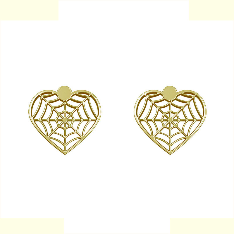 گوشواره طلا 18 عیار زنانه مدوپد مدل قلب کد GA1-13704