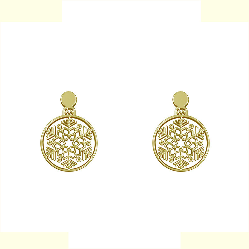 گوشواره طلا 18 عیار زنانه مدوپد مدل هندسی کد GA1-13713