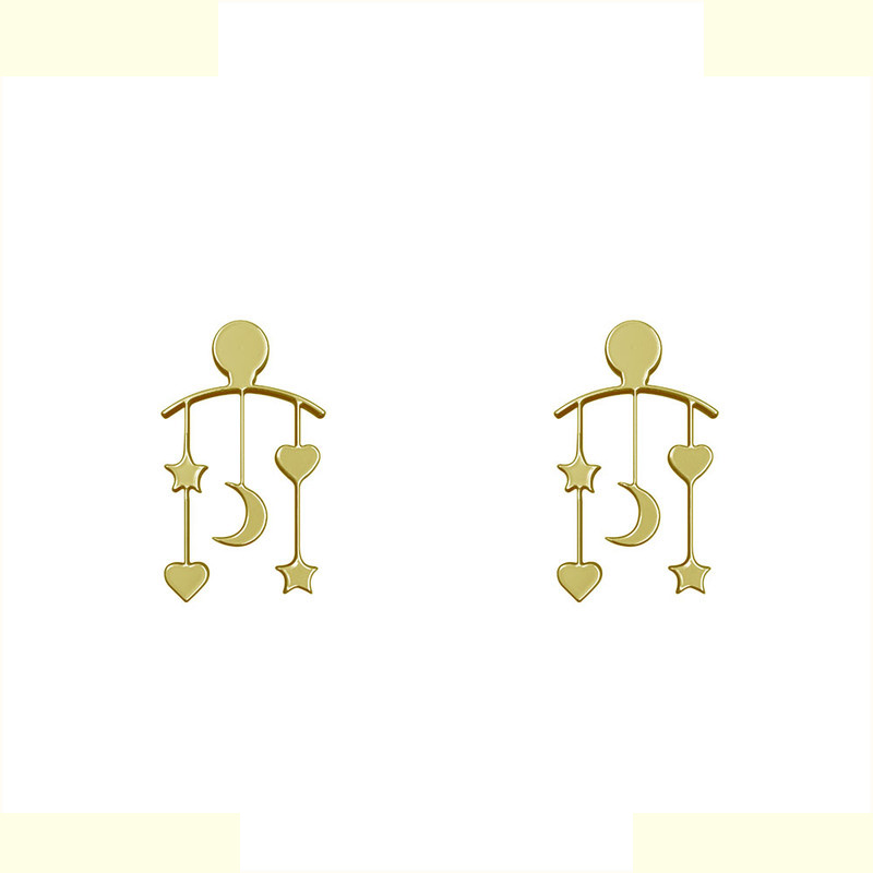 گوشواره طلا 18 عیار زنانه مدوپد مدل ماه و ستاره کد GA1-13755 گوشواره طلا 18 عیار زنانه مدوپد مدل ماه و ستاره کد GA1-13755