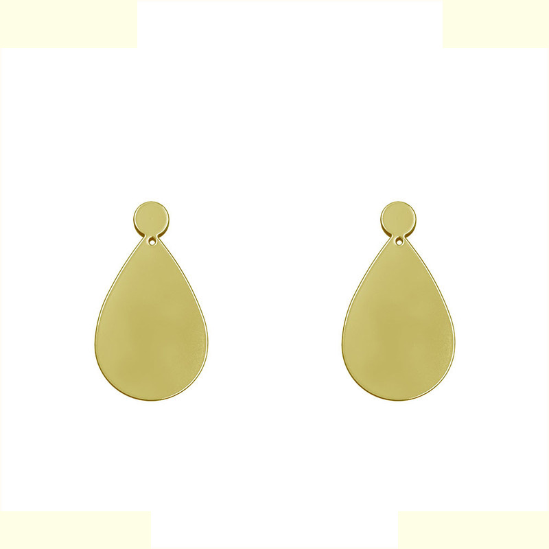 گوشواره طلا 18 عیار زنانه مدوپد مدل هندسی کد GA1-13808