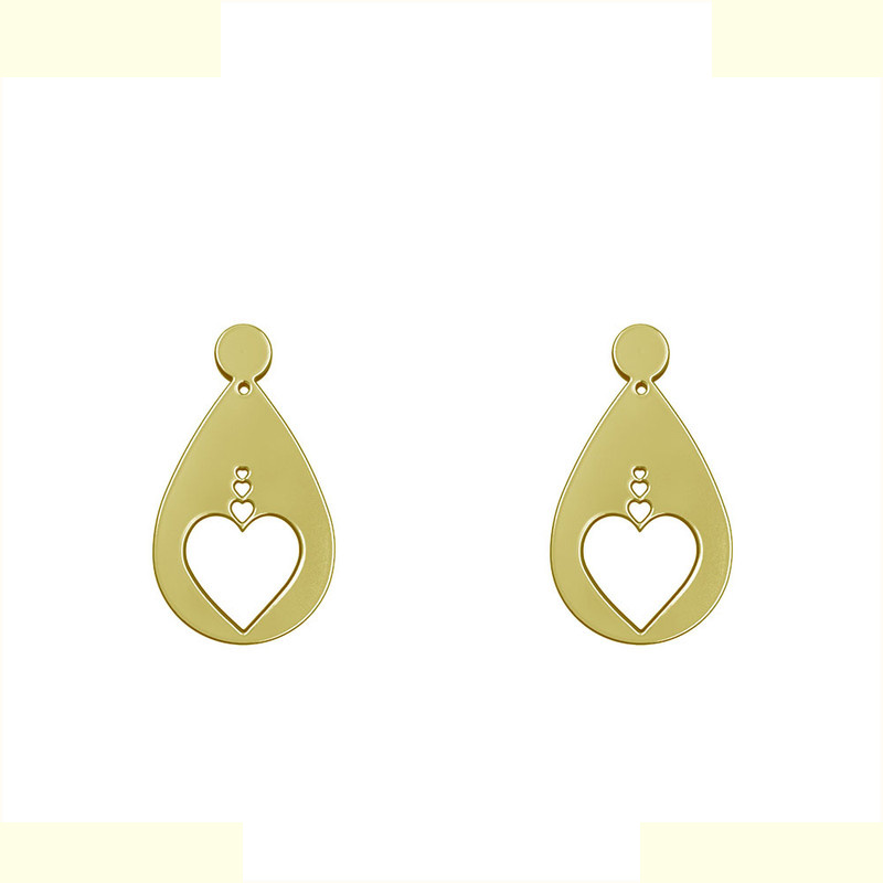 گوشواره طلا 18 عیار زنانه مدوپد مدل قلب کد GA1-13814 گوشواره طلا 18 عیار زنانه مدوپد مدل قلب کد GA1-13814