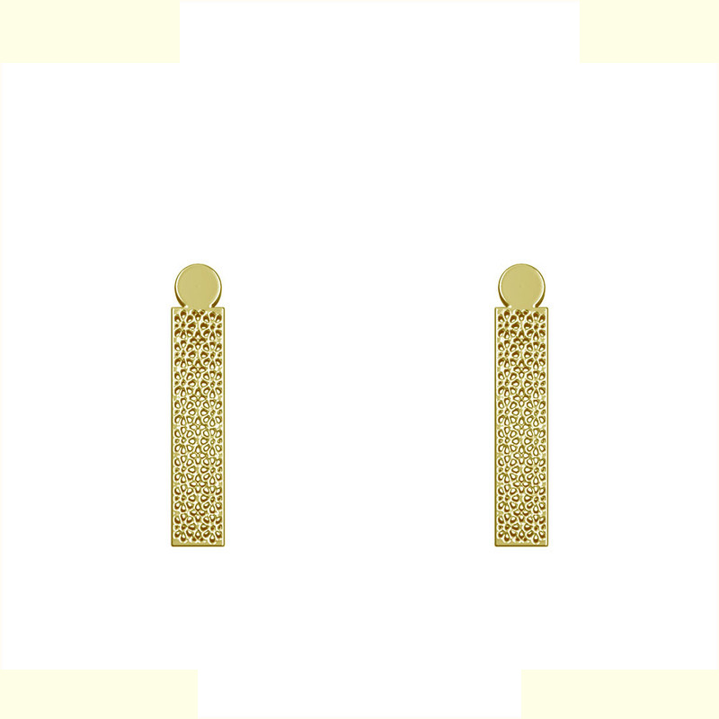 گوشواره طلا 18 عیار زنانه مدوپد مدل مستطیل کد GA1-13875 گوشواره طلا 18 عیار زنانه مدوپد مدل مستطیل کد GA1-13875