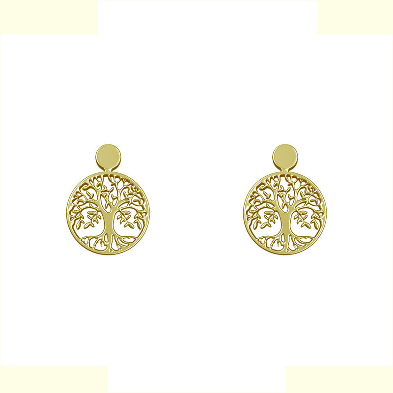 گوشواره طلا 18 عیار زنانه مدوپد مدل درخت کد GA1-14060 گوشواره طلا 18 عیار زنانه مدوپد مدل درخت کد GA1-14060