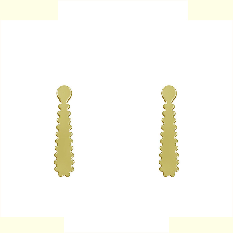 گوشواره طلا 18 عیار زنانه مدوپد مدل هندسی کد GA1-14079