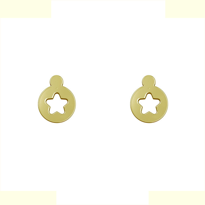 گوشواره طلا 18 عیار زنانه مدوپد مدل ستاره کد GA1-14092