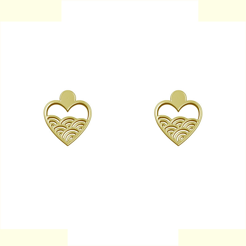 گوشواره طلا 18 عیار زنانه مدوپد مدل قلب کد GA1-14165 گوشواره طلا 18 عیار زنانه مدوپد مدل قلب کد GA1-14165