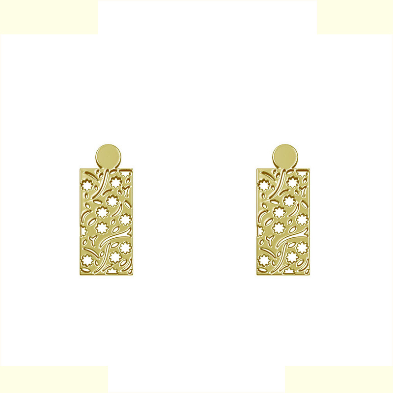 گوشواره طلا 18 عیار زنانه مدوپد مدل مستطیل کد GA1-14207 گوشواره طلا 18 عیار زنانه مدوپد مدل مستطیل کد GA1-14207