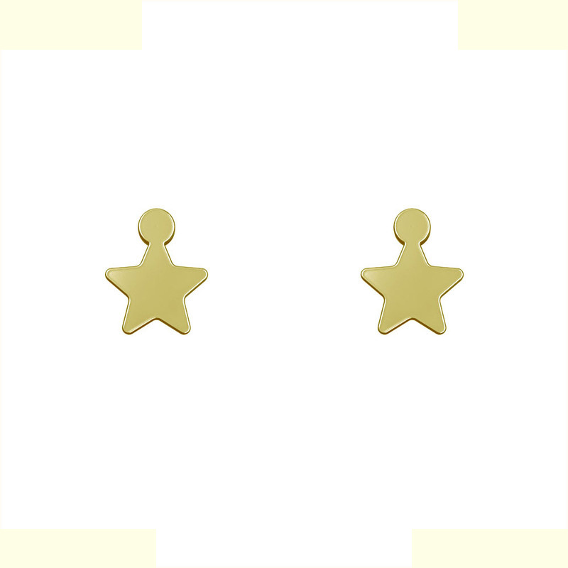 گوشواره طلا 18 عیار زنانه مدوپد مدل ستاره کد GA1-14244