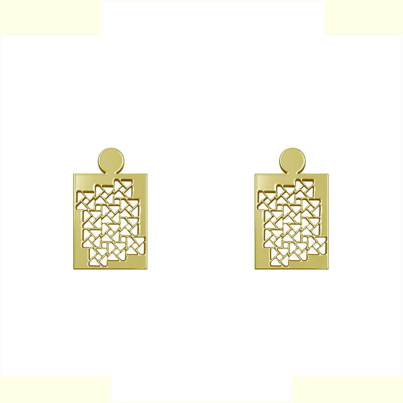 گوشواره طلا 18 عیار زنانه مدوپد مدل هندسی کد GA1-14251 گوشواره طلا 18 عیار زنانه مدوپد مدل هندسی کد GA1-14251